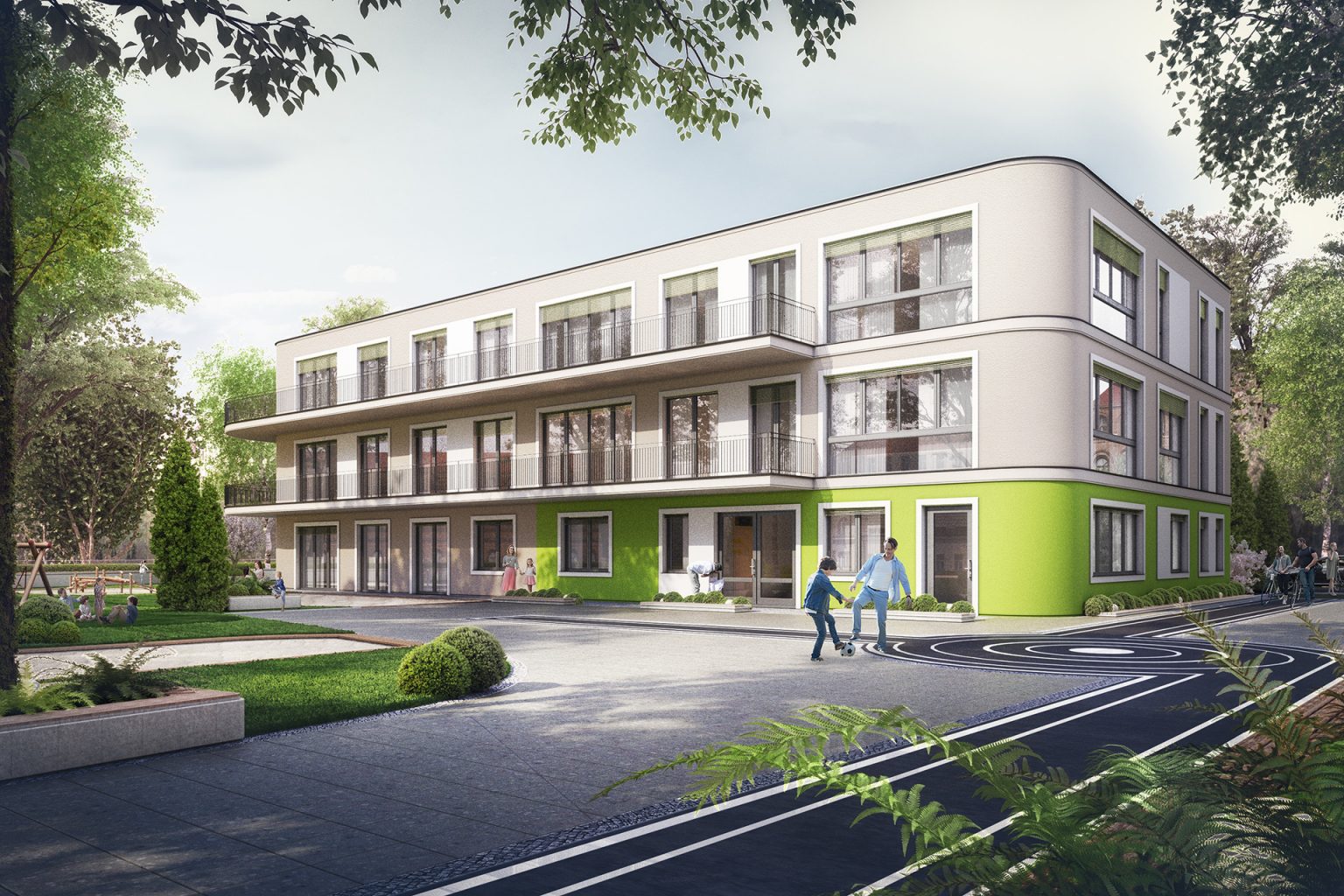Visualisierung - Kita Marcusgasse 9 - Malios Projektentwicklung