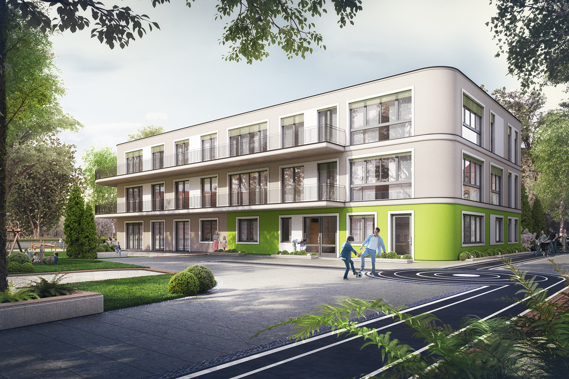 Visualisierung - Kita Marcusgasse 9 - Malios Projektentwicklungs GmbH
